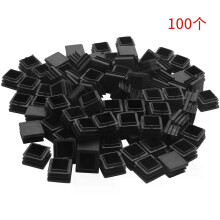 Lot de 100 embouts carrés en plastique pour tubes 20 mm x 20 mm, noirs