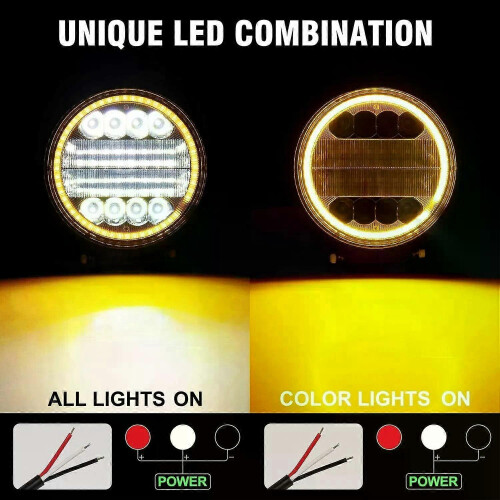 2X 4 ιντσών 200W LED Φωτισμός εργασίας Combo Spot Flood Off Road Driving A