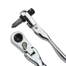 Mini 1/4 palcový račňový kľúč 72-zubový obojstranný chróm-vanádiový oceľový račňový kľúč s objímkou