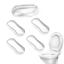 Parachoques de silicona duradero para asiento de inodoro, almohadillas para tapa de inodoro a prueba