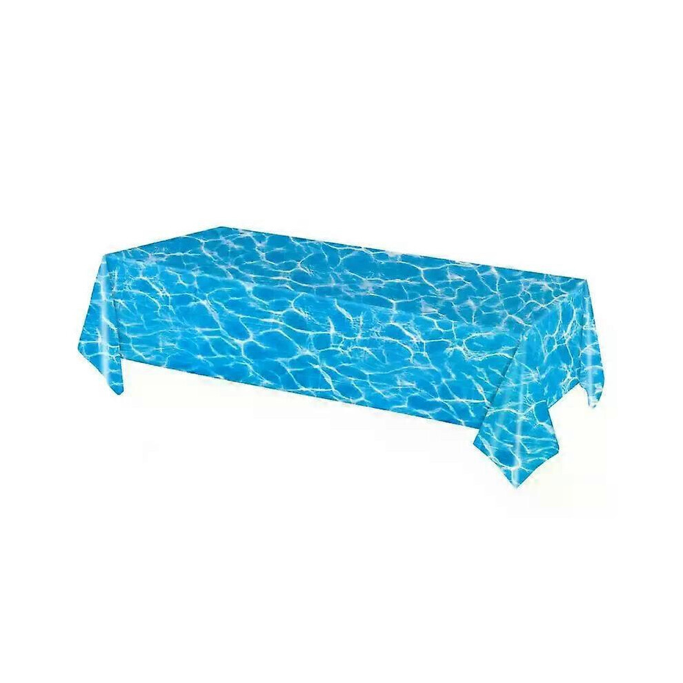 137x274cm Oceaan Thema Feest Tafelkleed Zomer Strand Water Ripple Watergolf Tafelkleed Strand Zwembad