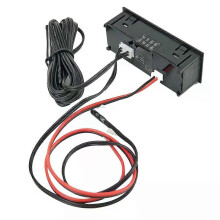 12V 3in1 ajoneuvoautosarjan lämpömittari, volttimittari ja kello-LED-digitaalinen näyttö, 3 in 1 volttimittari
