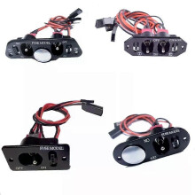 RC veľký Stredný Malý štvorcový Heavy Duty Dual Power Switch Eloxovaný hliník s palivovou bodkou pre