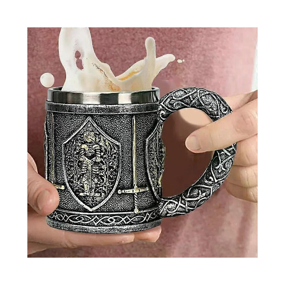 Tasse à café de chevalier médiéval de 450 ml, tasse à thé, tasse à bière, tasse de chevalier croisé