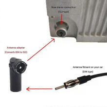 1PC Univerzálny nový adaptér pre stereo anténu autorádia Konektor antény DIN na ISO plastové puzdro