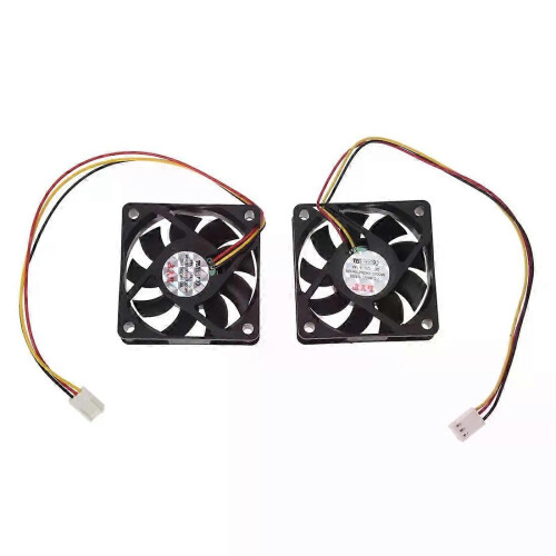 60Mm 6Cm DC 12V 3 Pin Computer Case CPU Cooler Cooling Fan Black 2 Pcs