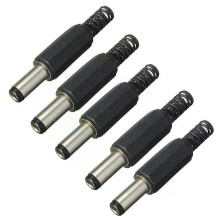 5PCS 55 mm x 25 mm samec DC napájacia zástrčka Adaptérový konektor