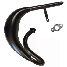 Uitlaatdemper Fatty Belly Pipe Zwarte motor Gemotoriseerde fiets Benzinemotor Motoronderdelen Geschikt