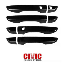 4PCS kryty kľučiek dverí s bezkľúčovým vstupom Kryty vonkajších kľučiek dverí pre Honda pre Civic 10th