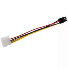 Napájací kábel 4-kolíkový samec na 6-kolíkovú zásuvku pre adaptér PCIe PCI Express