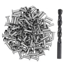 120 Pack ruostumattomasta teräksestä valmistettuja suojaholkkeja 1/8 tuuman 5/32 tuuman tai 3/16 tuuman