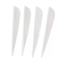Pijlen vanen 4 inch plastic veren voor doe-het-zelf boogschietpijlen 50 stuks (wit)