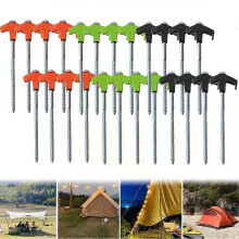 8 pezzi di chiodi per tenda da campeggio all'aperto, picchetti, tasselli per trapano, viti a spirale