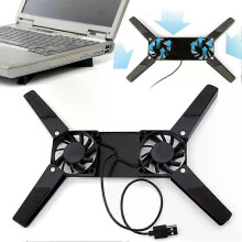 Ψύκτη φορητού υπολογιστή USB με 2 ανεμιστήρες 60 mm Πτυσσόμ