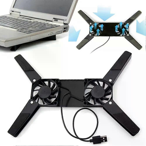 Ψύκτη φορητού υπολογιστή USB με 2 ανεμιστήρες 60 mm Πτυσσόμ