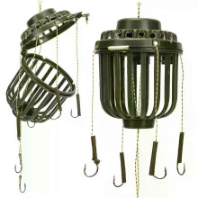 Angel-Feeder-Käfig mit 4 scharfen Haken Feeder-Korb Karpfenangeln Köderfalle Käfig Verschleißfester
