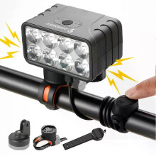 8 LED predných svetiel na MTB bicykle Dobíjacie vodotesné predné svetlo na bicykel s klaksónom pre bezpečnosť