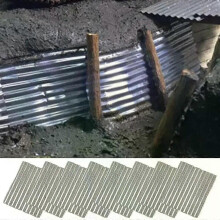 8Pcs 1/35 Scale Miniature Corrugated Tile Steel Shed Wargame Scenery Sand Table Scene Model Micro Landscape