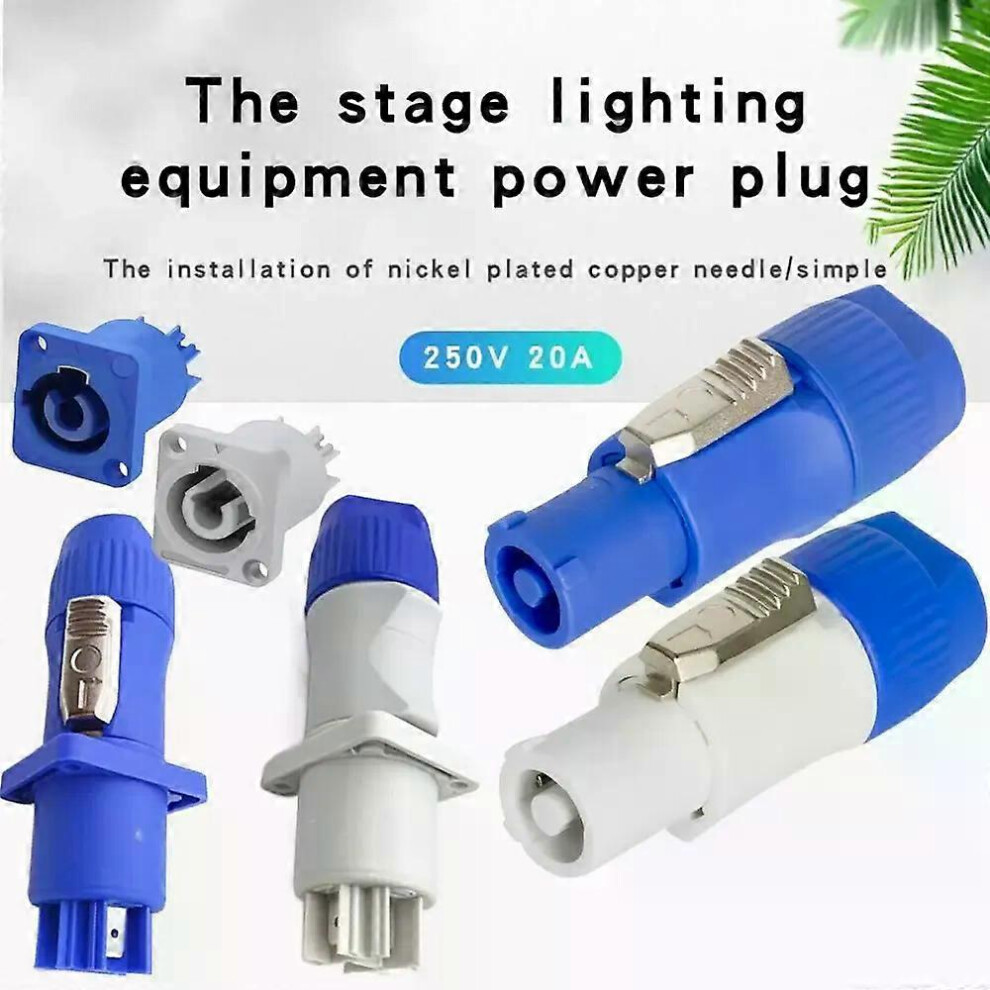 Lot 6 Connecteurs Alimentation Powercon Mâles 3 Broches - Compatibles NAC3FCA NAC3FCB Pour Éclairage Et Audio