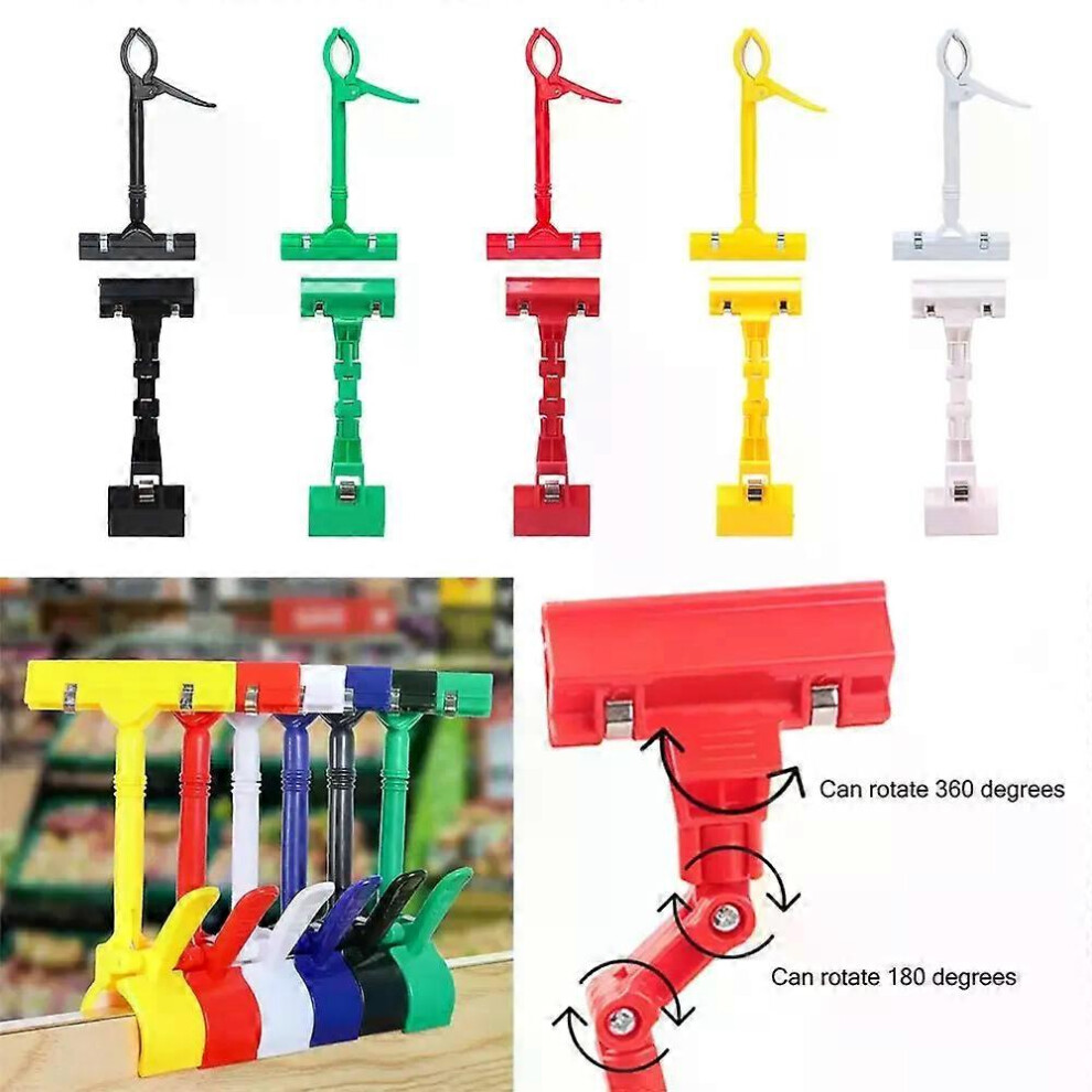 Porte-étiquette de prix en plastique, présentoir publicitaire, fournitures de supermarché, présentoir