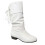 Γυναικείες Slip On Calf Boots Round Toe Back Lace Up Ζεστές μπότες γά 1