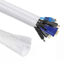 Erweiterbare Kabelhülle, hochwertiger, zuschneidbarer PET-Kabel-Organizer, selbstschließende, isolierte