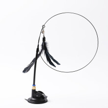 (Black Feather 90cm) Teaser Interactive Cat Stick Toys With Feather And Ergonomic Fun For Handle