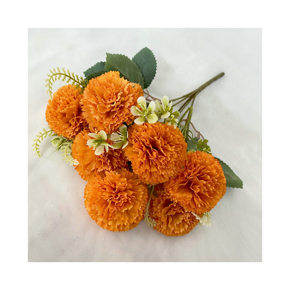 (Caramel) Fake Carnation Flower Bouquet Wedding Home Decoration Props Photography Gift-image-OPC-PHMDN8S-NEW