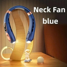 (green) Portable Neck Fan Personal 4000mah Bladeless Cooling Neck Fan Blow Cold Air Neck Cooler Wearable Fan Around Your Neck Adjustabl