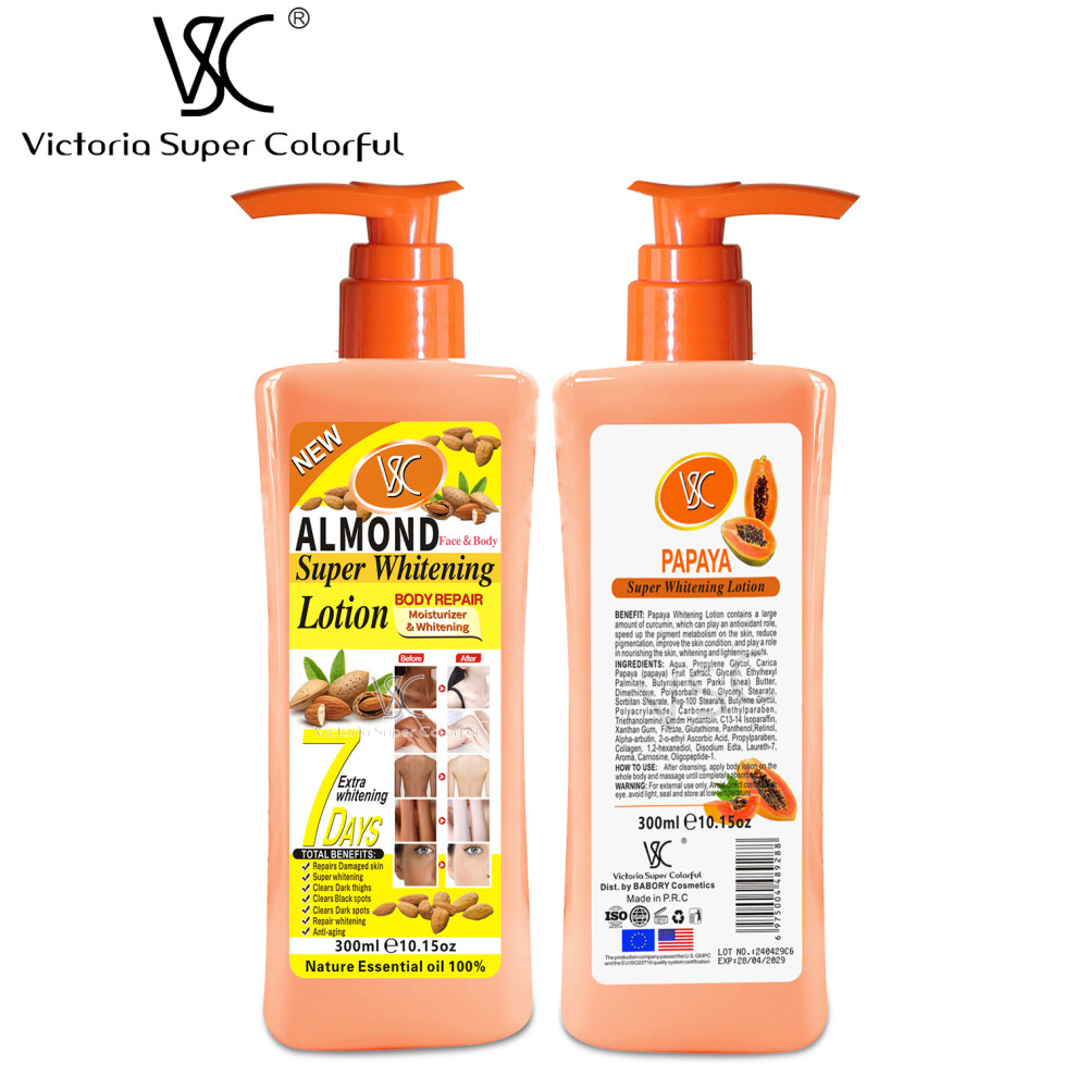 Skesrjtop (Almond Body Lotion) Turmeric Body Lotion Hydrating And Refreshing Skin Brightening Rose Moisturizing Lotion Shower Lotion 300Ml