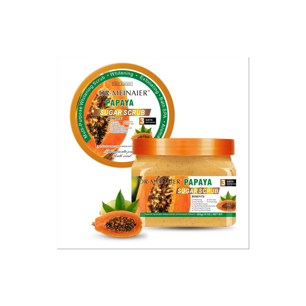 Skesrjtop Cream (Pawpaw) Ice Arbutin Frosted Sugar Blackening Exfoliating Chicken Skin Bath Salt Bath Salt Coffee Scrub 650G
