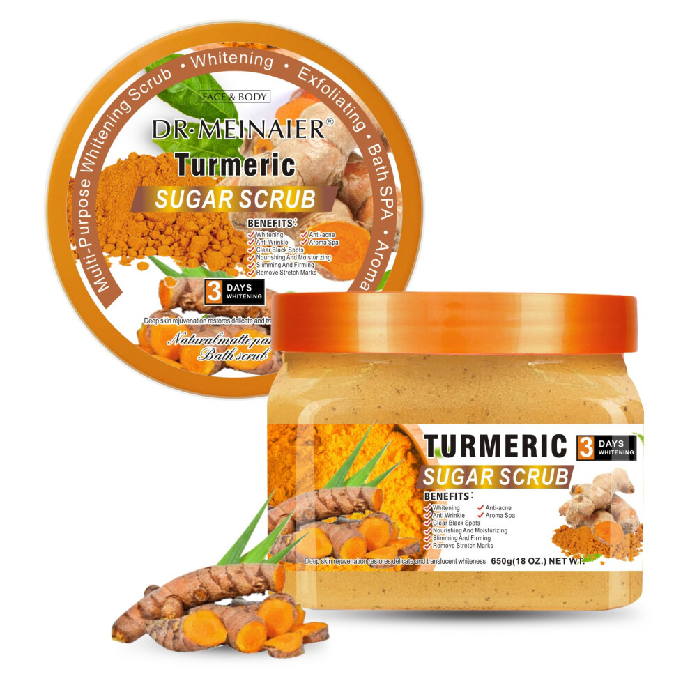 Skesrjtop Cream (Turmeric) Ice Arbutin Frosted Sugar Blackening Exfoliating Chicken Skin Bath Salt Bath Salt Coffee Scrub 650G