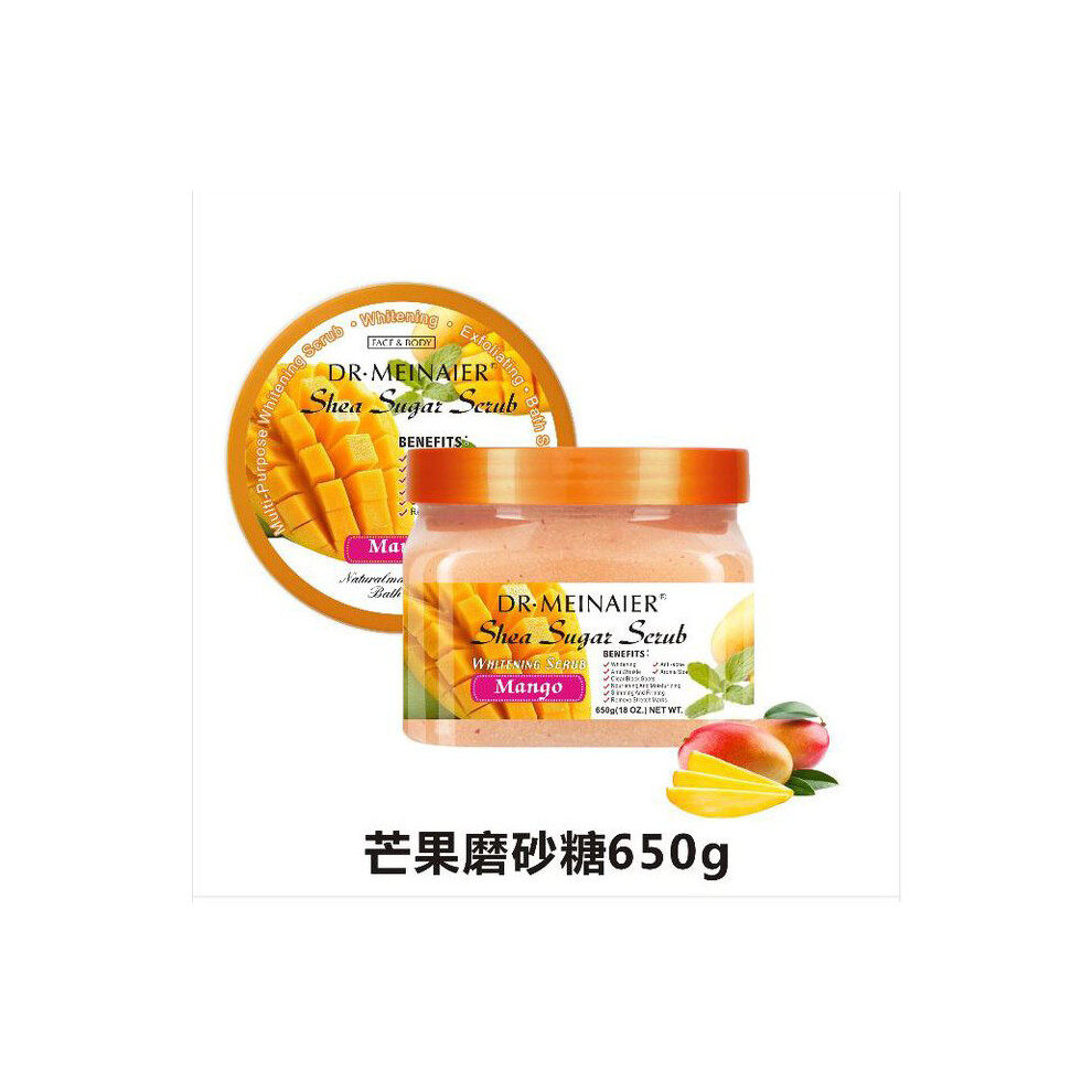 Skesrjtop Cream (Mango) Ice Arbutin Frosted Sugar Blackening Exfoliating Chicken Skin Bath Salt Bath Salt Coffee Scrub 650G