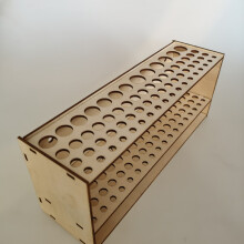 (The color of, 25*10*7CM) Brush Holder 67 Brush Holder Wall-mounted Independent Removable Wooden Stand