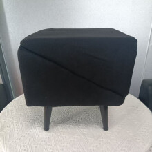 (Black (plus style)) Split Dog Stairs Ramp Dual-purpose Wooden Foot Stool