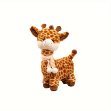 (45cm/17.71in) Scarf-Wearing Giraffe Plush Toy Adorable Long-Necked Stuffed Animal Soft Room Decoration Perfect Gifts for Friends Christmas