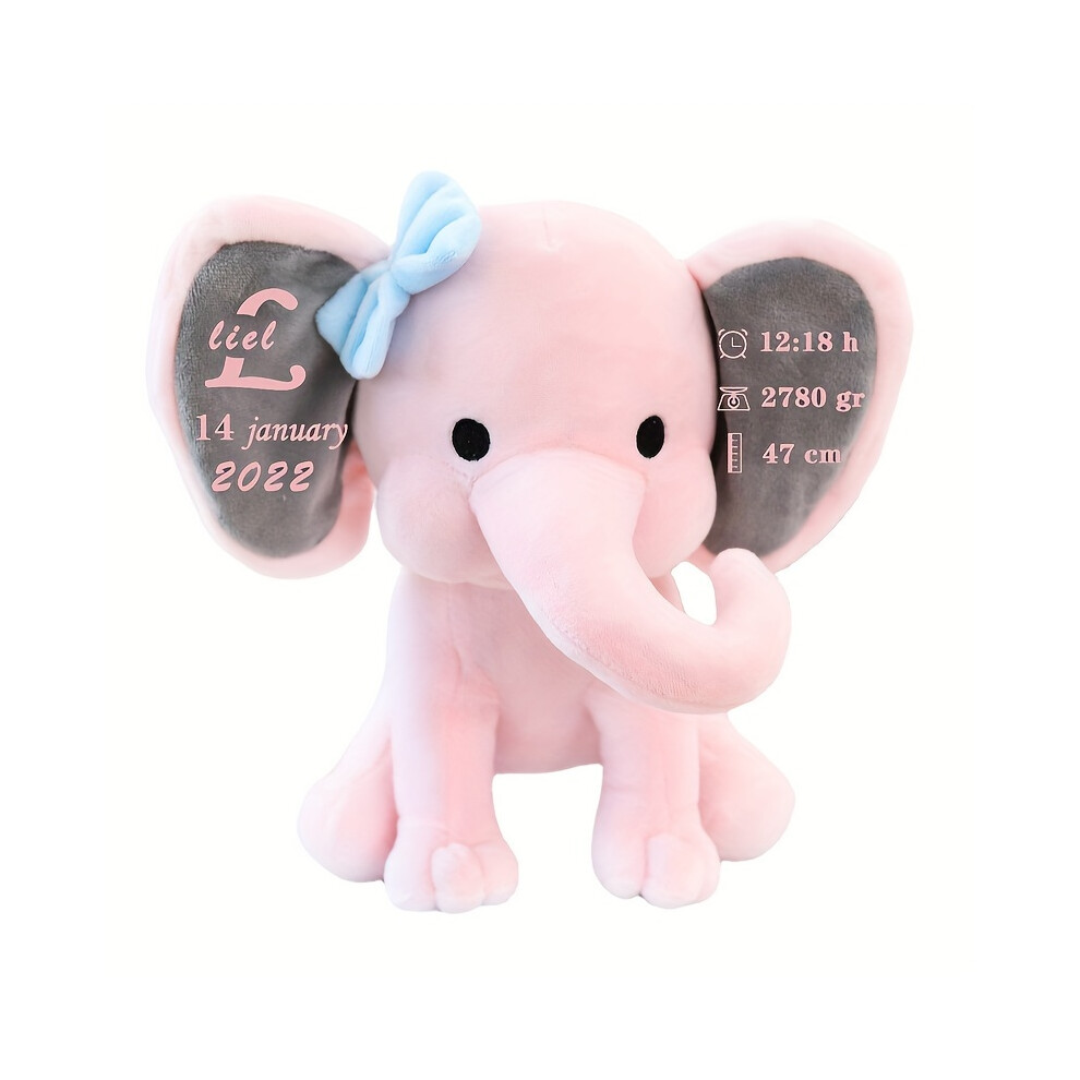Photos - Other Toys  1pc Mushroom Bear Customized Elephant Plush Toy, Personalized Birth Announcement Stuffed Animal, Baby Ro(Xgx-03, 25CM Pink)