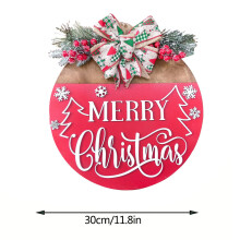 (Red Merry Christmas Door Sign) New product Halloween Christmas Jesus White Ghost BOO Door Sign Decoration Brand Wooden Crafts Pendant