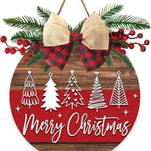 (N (Merry Christmas Tree)) New product Halloween Christmas Jesus White Ghost BOO Door Sign Decoration Brand Wooden Crafts Pendant