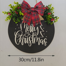 (Black Merry Christmas Door Sign) New product Halloween Christmas Jesus White Ghost BOO Door Sign Decoration Brand Wooden Crafts Pendant