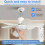 (40W White 52.07cm) 52.07/41.91cm Remote Control Smart Ceiling Fan with LED Light - E27/E26 Base 1