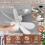 (30W White 41.91cm) Smart Ceiling Fan with Light, 3-Speed Adjustable, 3-Color Dimmable LED, E26/E27 Base, Remote Control, Super Quiet, 1
