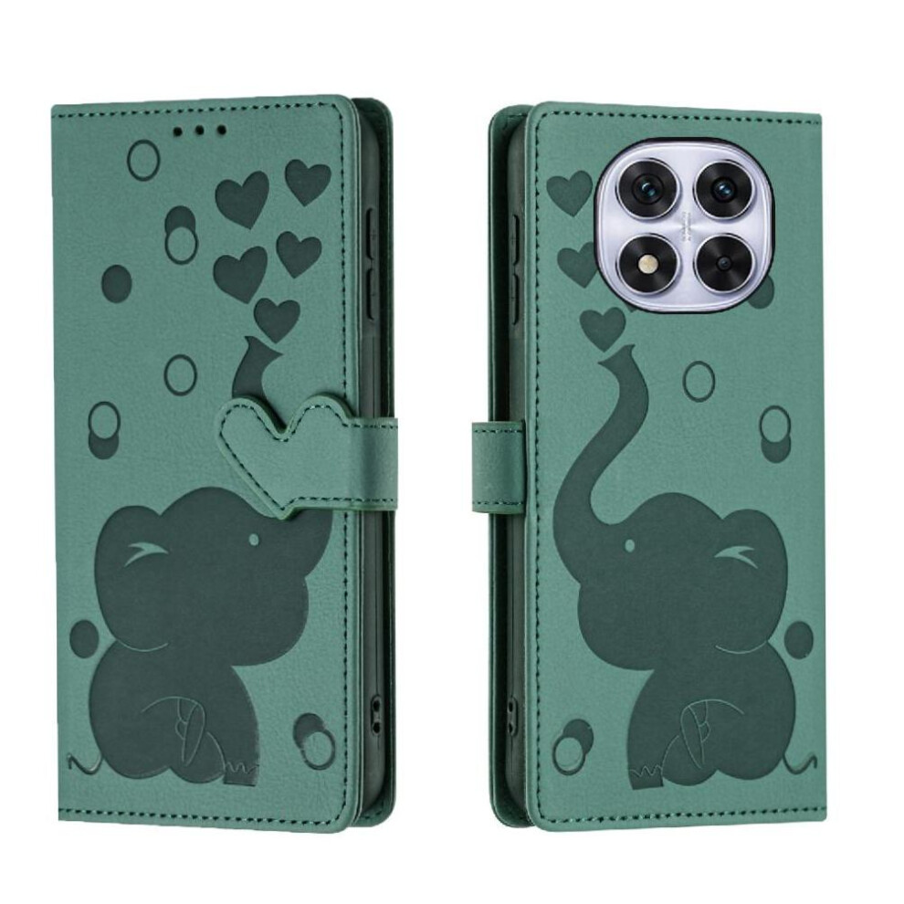 (Green) Flip Case For Xiaomi Redmi Note 14 Pro 4G Three Card Slots Kickstand Premium Leather Green 764563594122