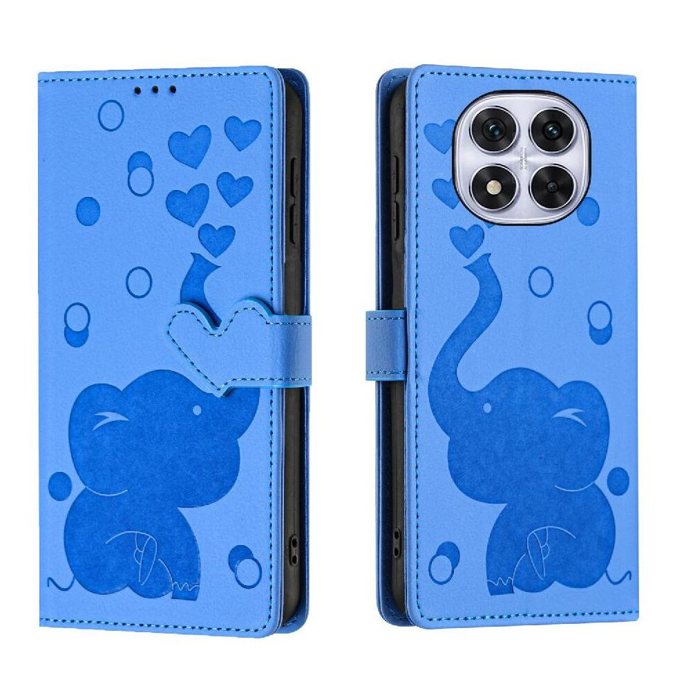 (Blue) Flip Case For Xiaomi Redmi Note 14 Pro 4G Three Card Slots Kickstand Premium Leather Blue 764563594115