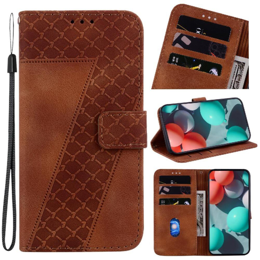 (Brown) Phone Case For Xiaomi Redmi Note 14S 4G Embossed Pattern Pu Leather Wallet Card Slot Function Flip Folio Cover Brown 764563594023