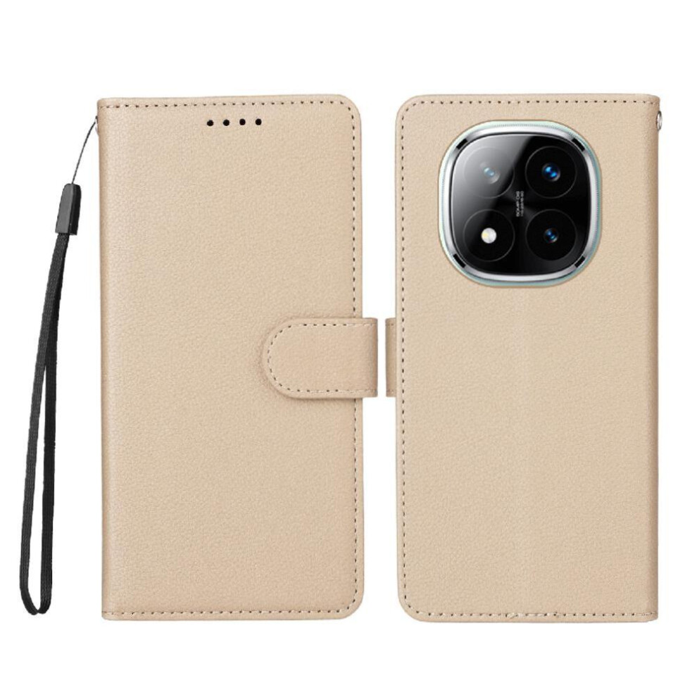 Photos - Case  Flip  for Xiaomi Redmi Note 14 Pro Plus 5g Crad Slot Wallet Wireless Charging Magnetic Car Mount(Yellow)