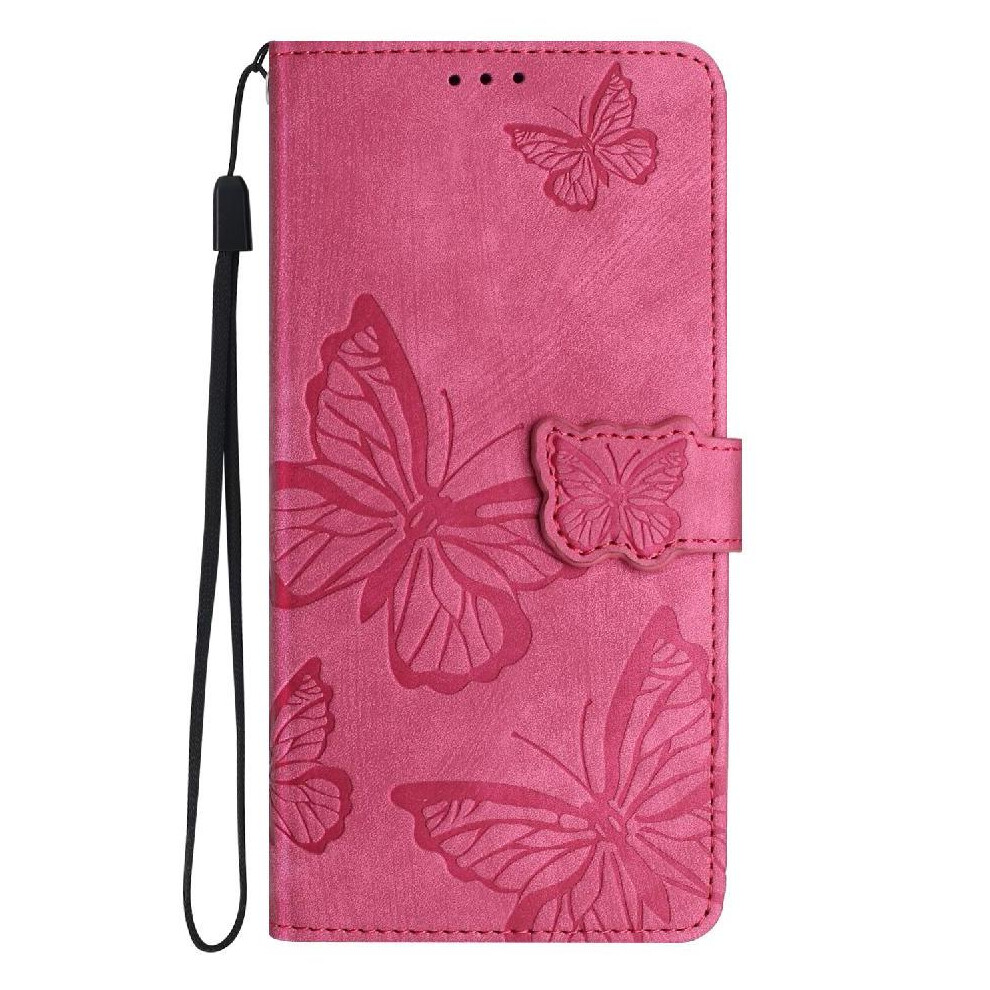 (Red) Flip Case For Xiaomi Mi Note 14 4G Wallet Pu Leather Magnetic Closure Card Slots Holder Butterfly Red 764563595082