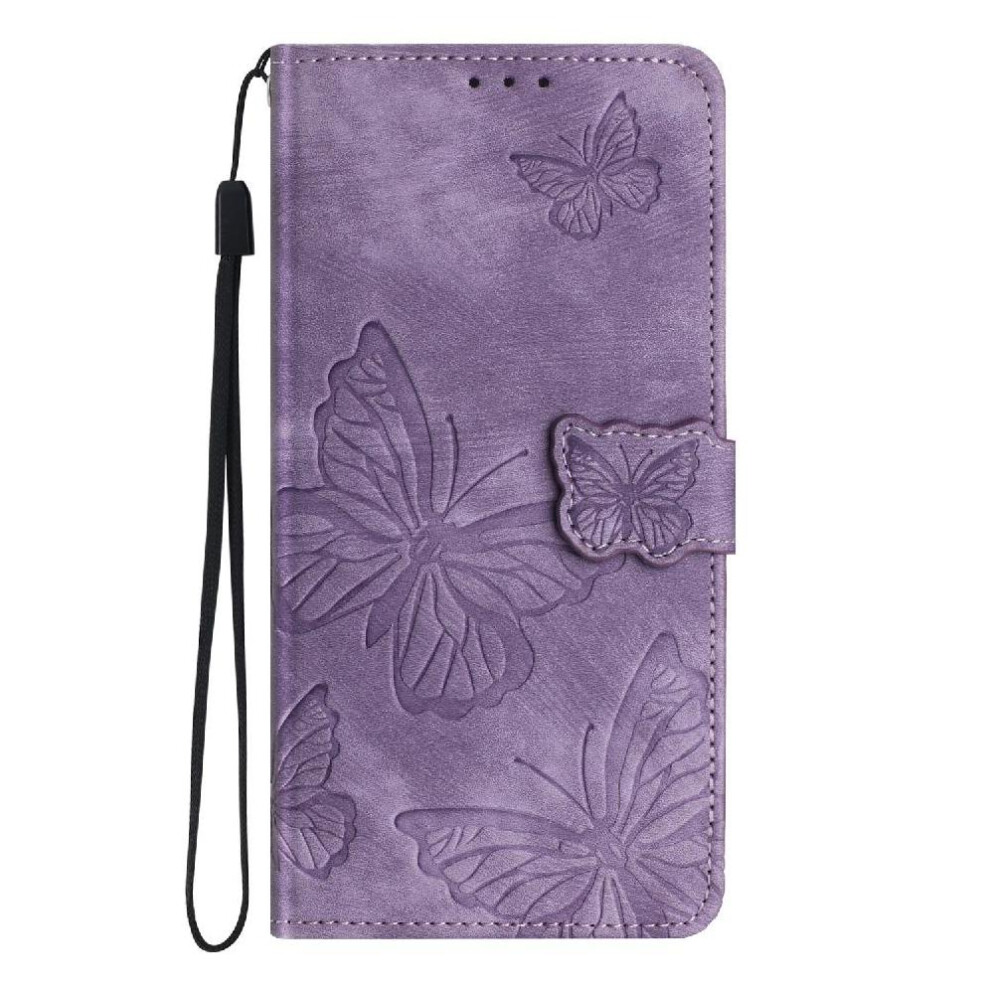 (Purple) Flip Case For Xiaomi Redmi Note 14 4G Wallet Pu Leather Magnetic Closure Card Slots Holder Butterfly Purple 764563595105