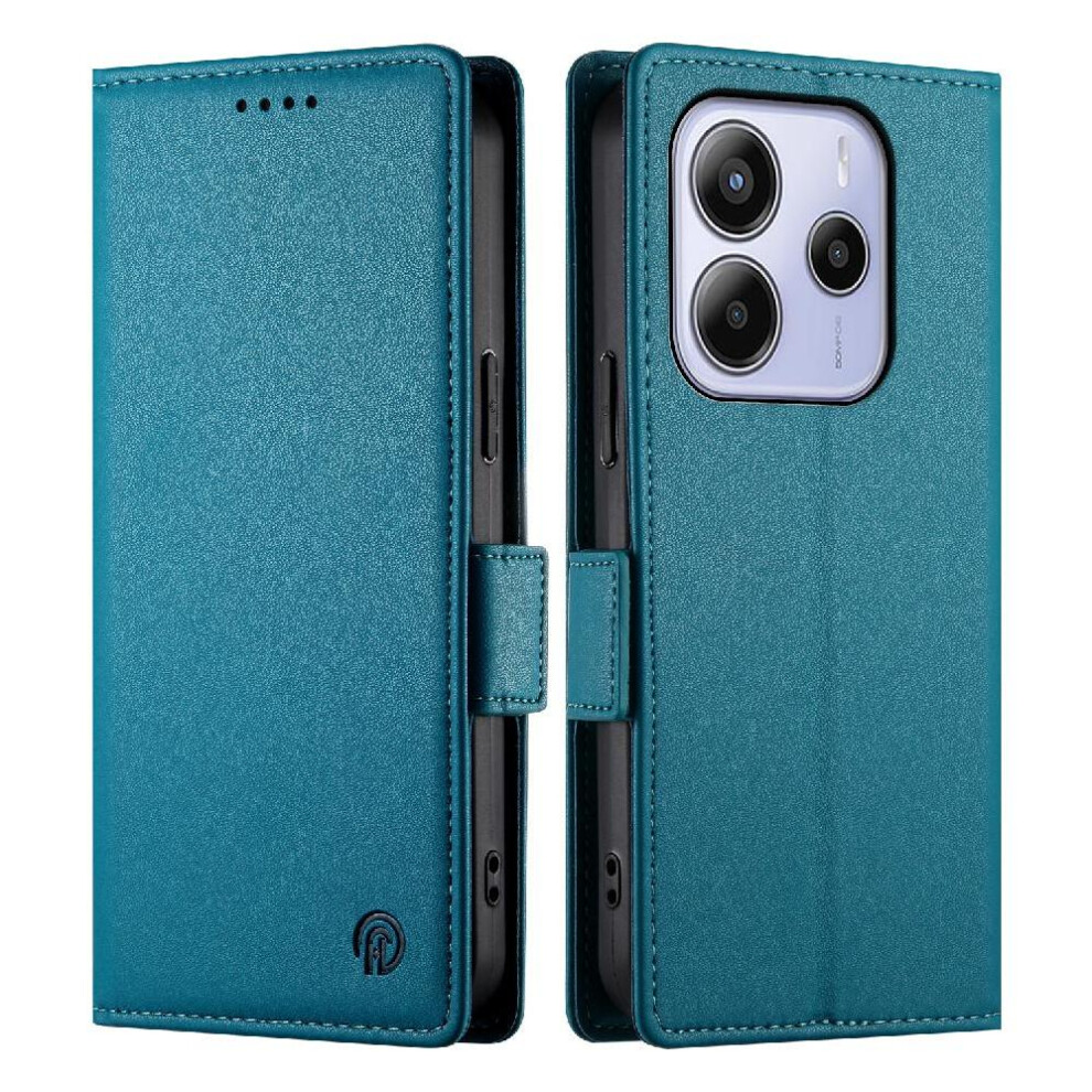 (Blue) Flip Case For Xiaomi Redmi Note 14 4G Wallet Card Slots Flip Daily Use Business Blue 764563595402