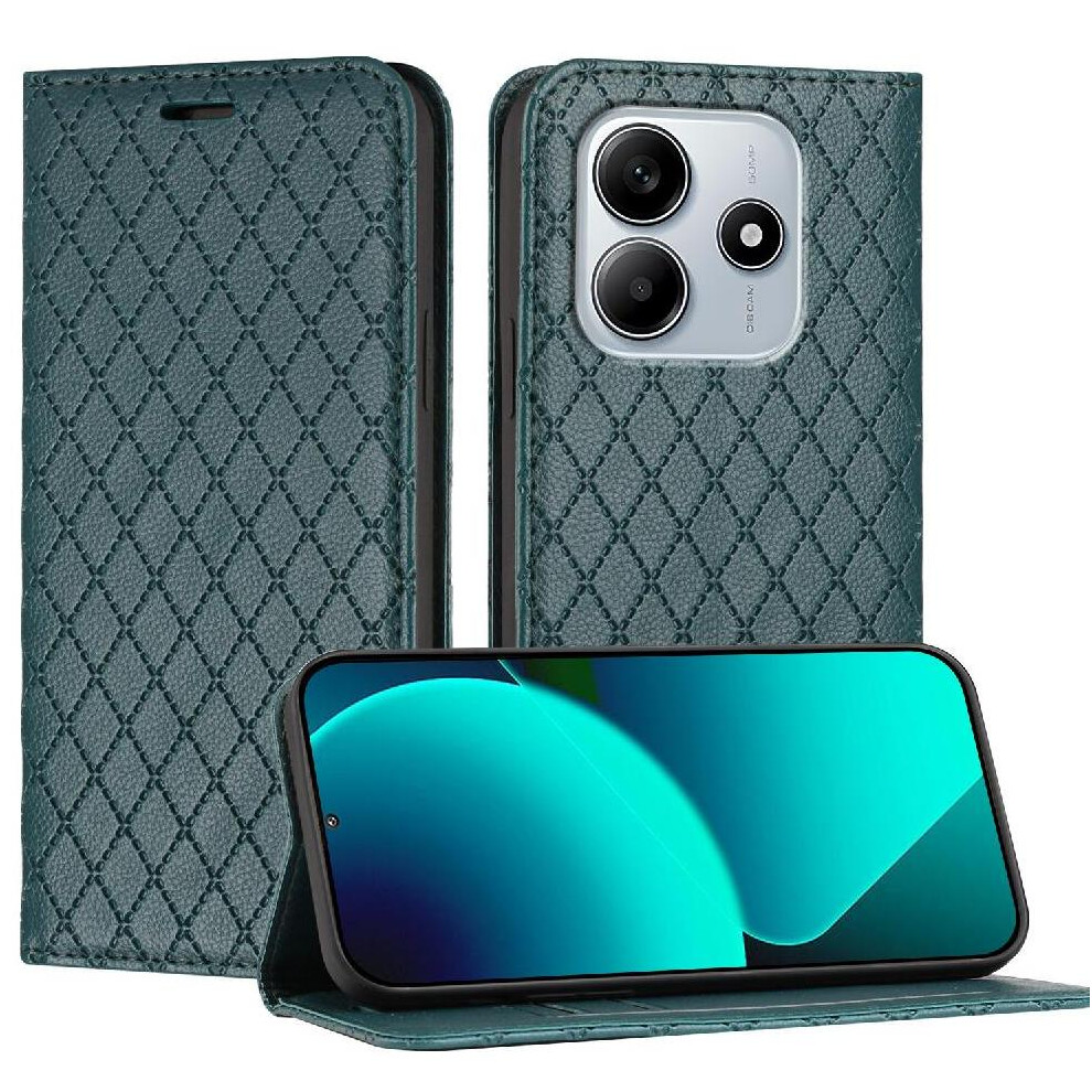 (Green) Case For Xiaomi Redmi Note 14 5G Card Slots Holder Magnetic Shell Wallet Business Flip Green 764563596096